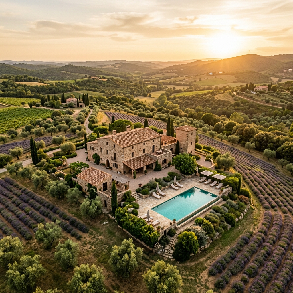 Masia El Cirell exterior amb piscina